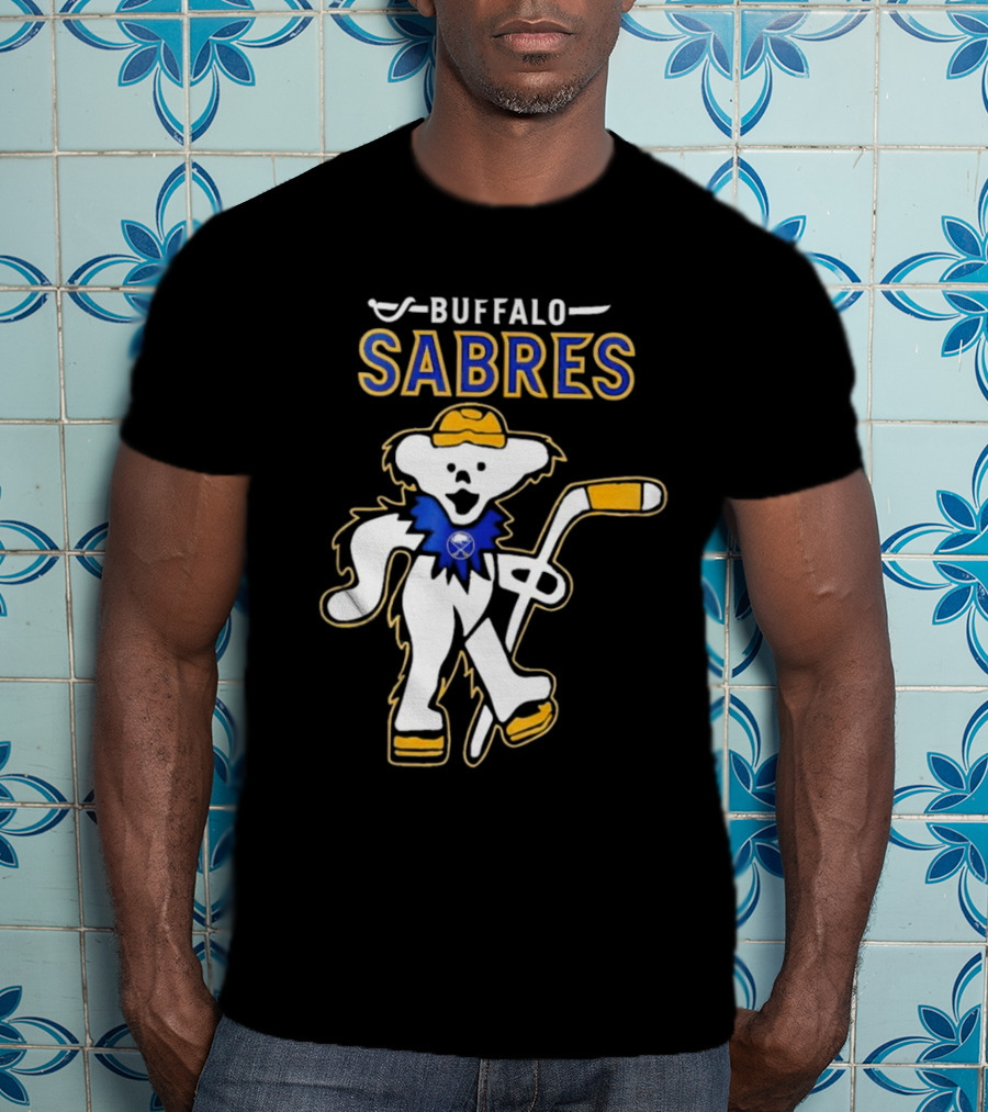 Buffalo Sabres Grateful Dead Dancing Bear Hockey T-Shirt