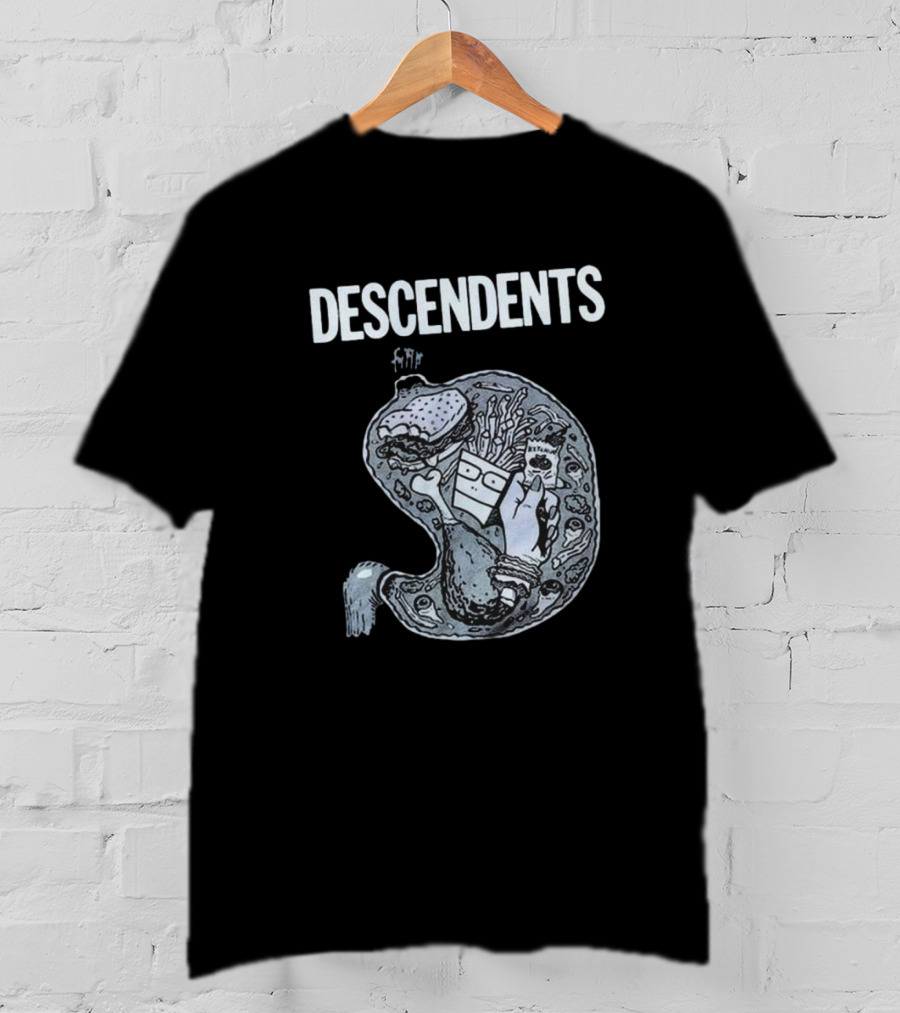 DESCENDENTS Hypercaffium Spazzinate Funny Stomach Graphic T-Shirt