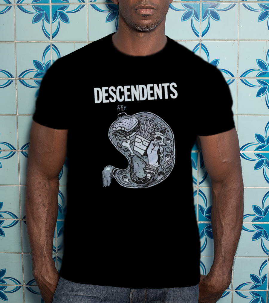 DESCENDENTS Hypercaffium Spazzinate Funny Stomach Graphic T-Shirt