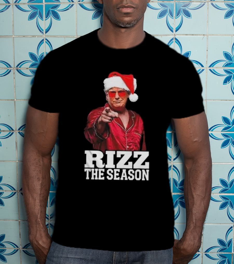 Rizz The Season Santa Christmas Pajama T-Shirt