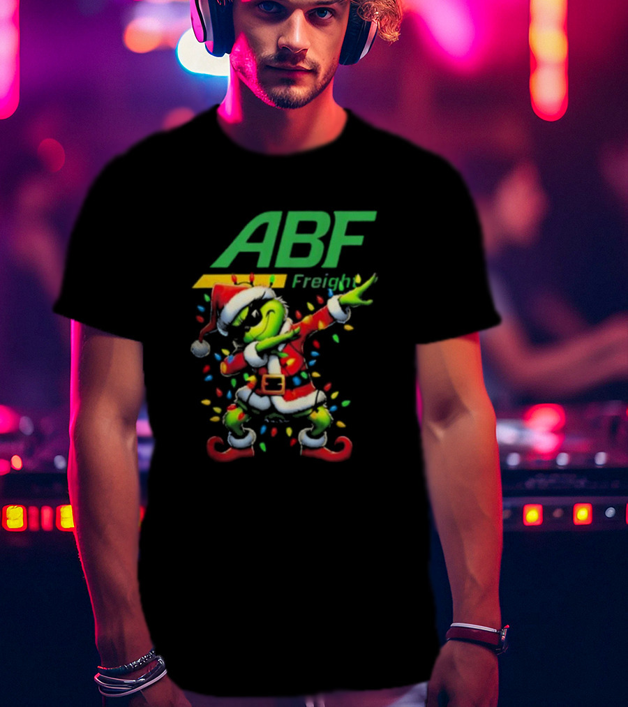 ABF Freight Santa Grinch Dabbing Merry Christmas T-Shirt