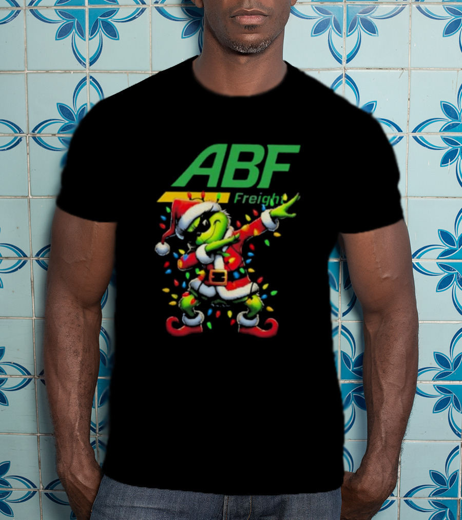 ABF Freight Santa Grinch Dabbing Merry Christmas T-Shirt