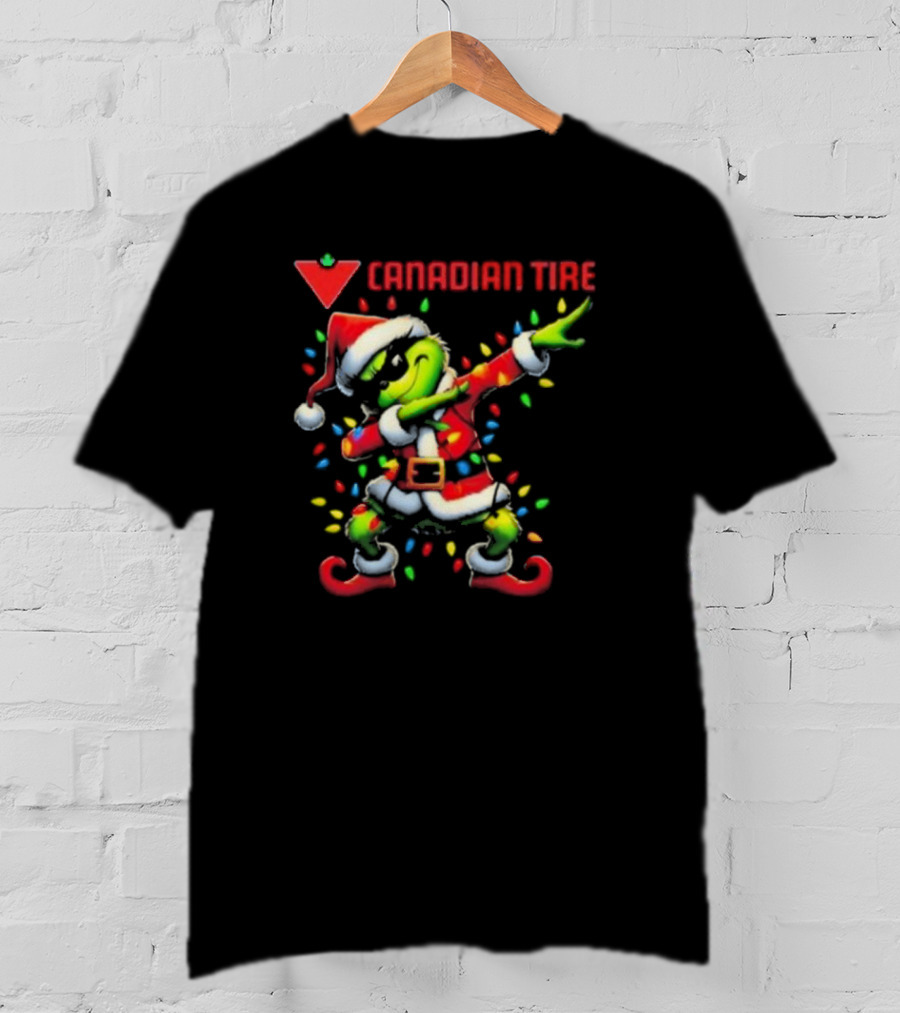 Canadian Tire Santa Grinch Dabbing Merry Christmas T-Shirt
