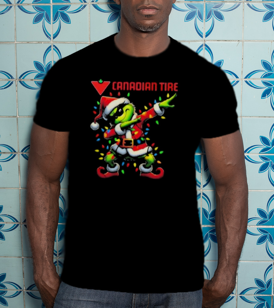 Canadian Tire Santa Grinch Dabbing Merry Christmas T-Shirt