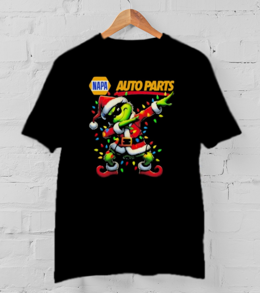 NAPA Auto Parts Santa Grinch Dabbing Christmas T-Shirt
