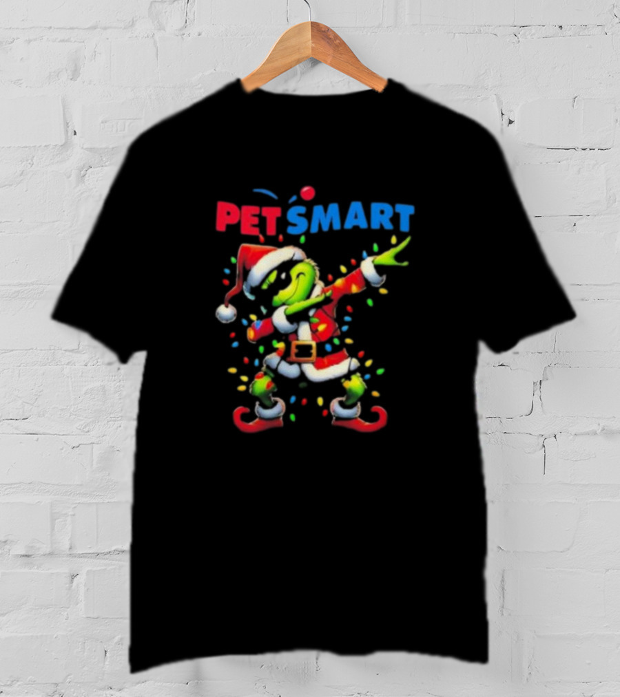 PetSmart Santa Grinch Dabbing Christmas T-Shirt