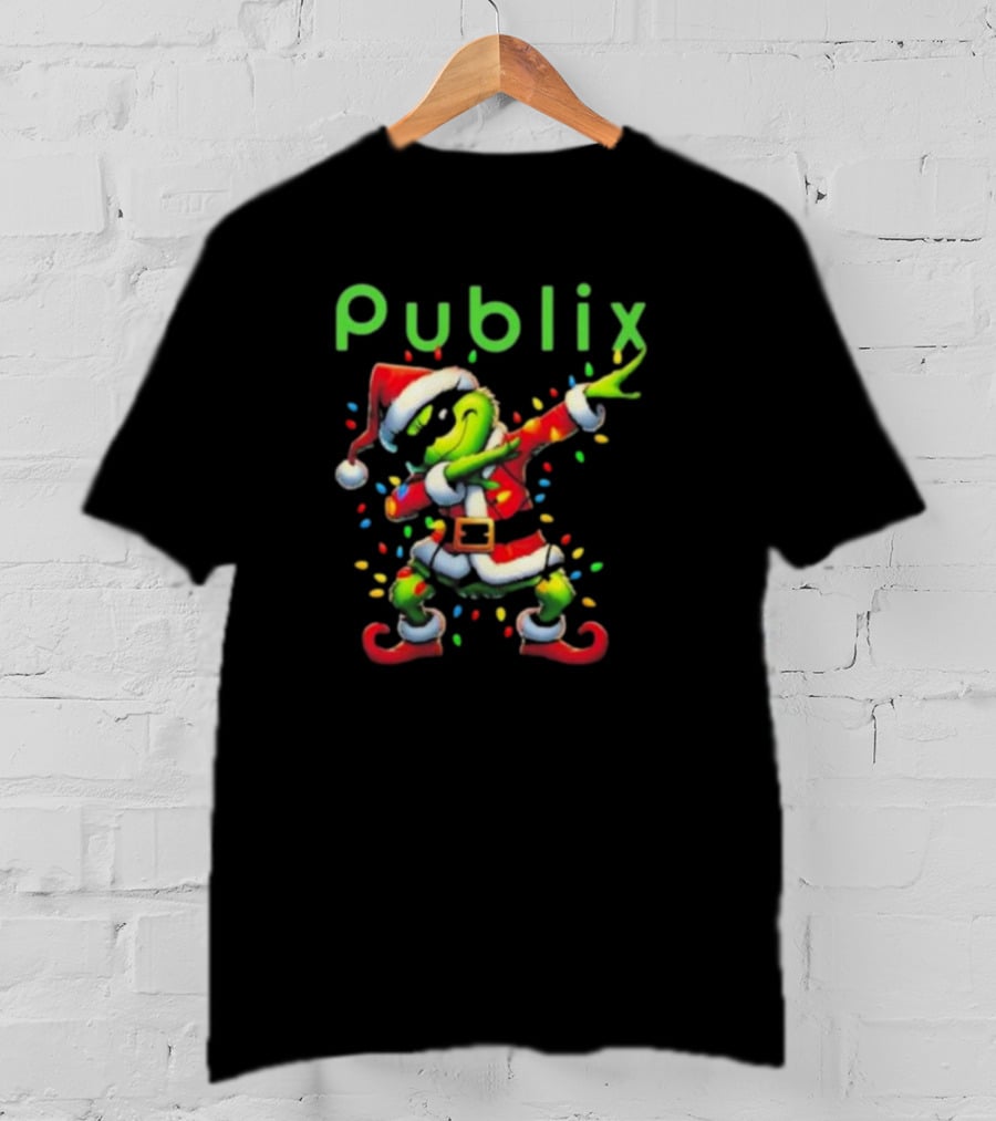 Publix Santa Grinch Dabbing Merry Christmas T-Shirt