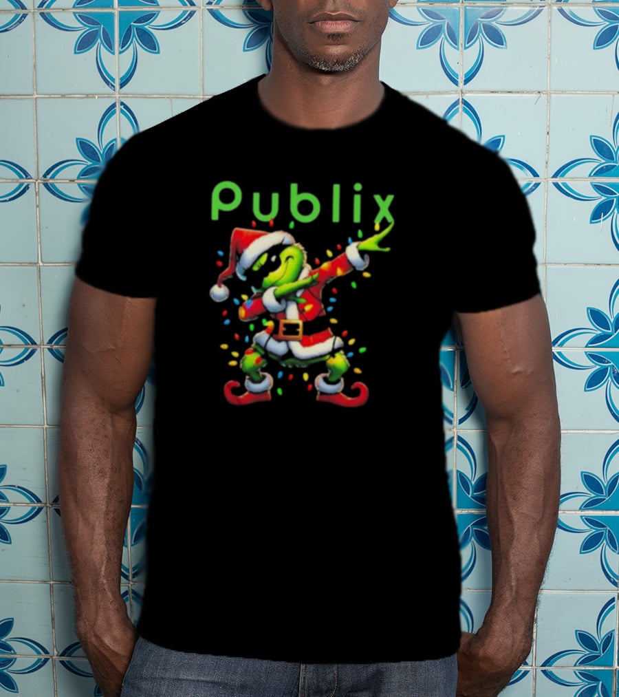 Publix Santa Grinch Dabbing Merry Christmas T-Shirt
