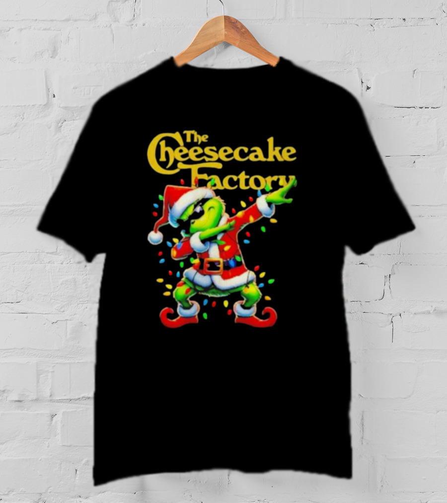 The Cheesecake Factory Santa Grinch Dabbing Merry Christmas T-Shirt