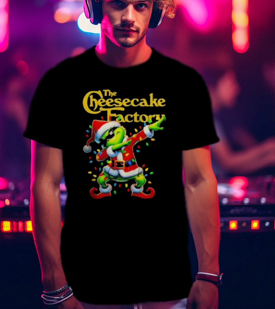 The Cheesecake Factory Santa Grinch Dabbing Merry Christmas T-Shirt