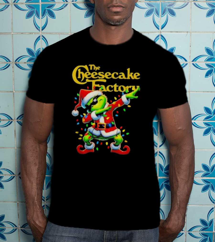 The Cheesecake Factory Santa Grinch Dabbing Merry Christmas T-Shirt