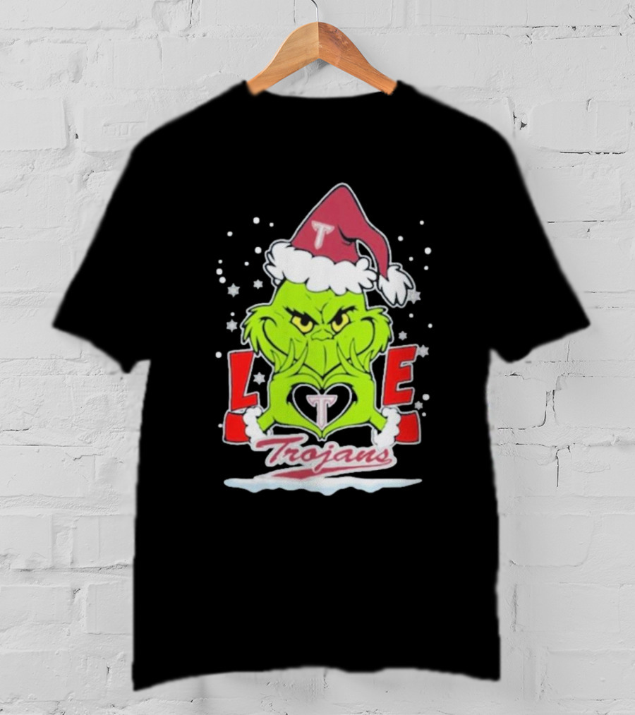 The Grinch Love Troy Trojans Christmas T-Shirt