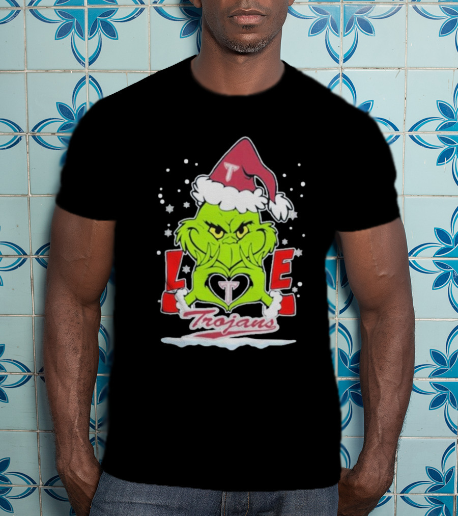 The Grinch Love Troy Trojans Christmas T-Shirt