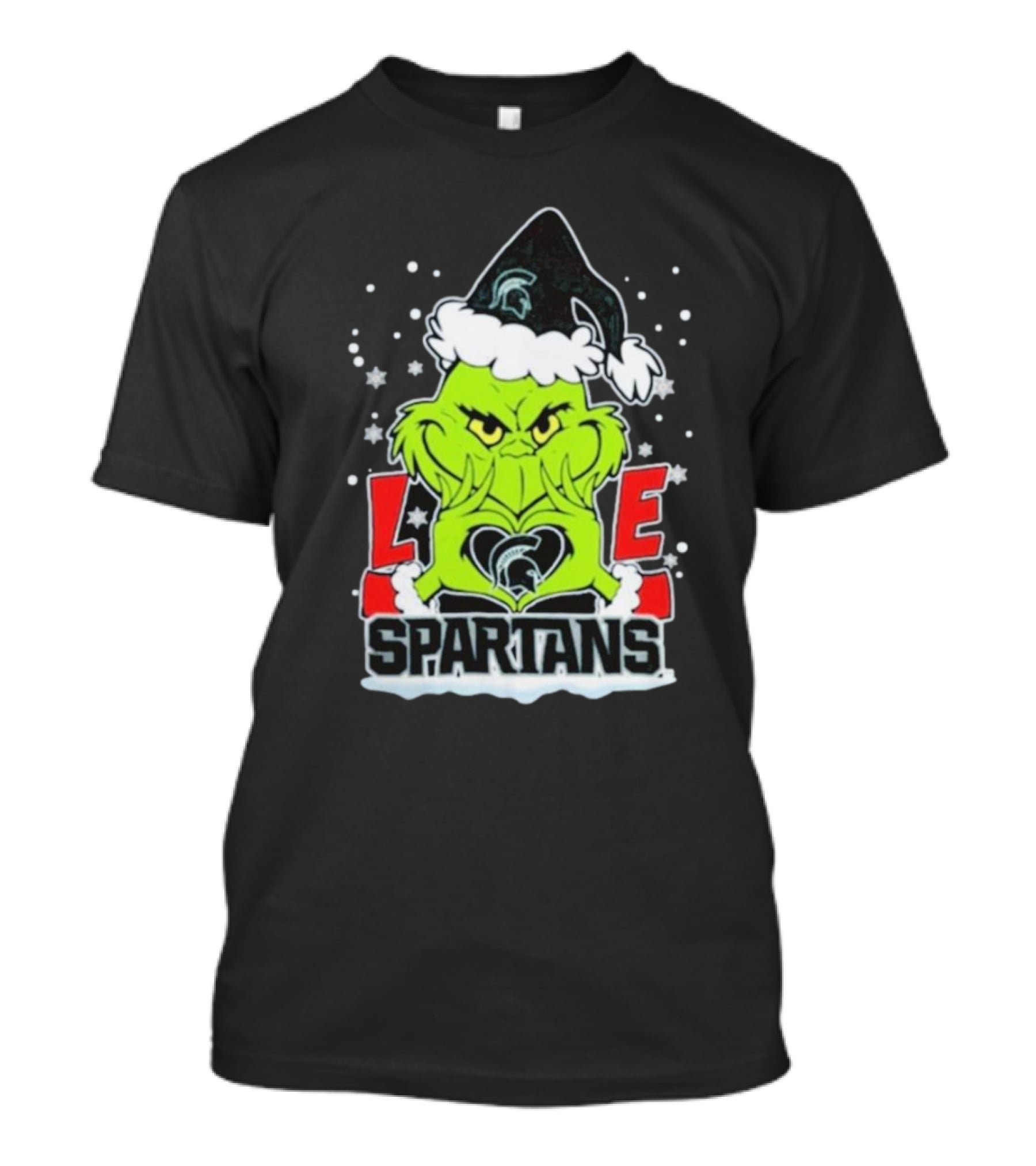 The Grinch Love Spartans Michigan State Christmas T-Shirt
