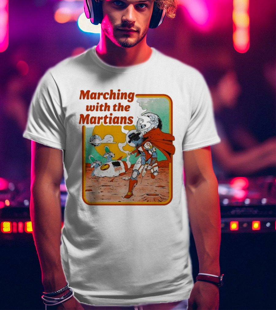 Marching With The Martians Dexter And The Moonrocks Retro Sci-Fi Adventure T-Shirt