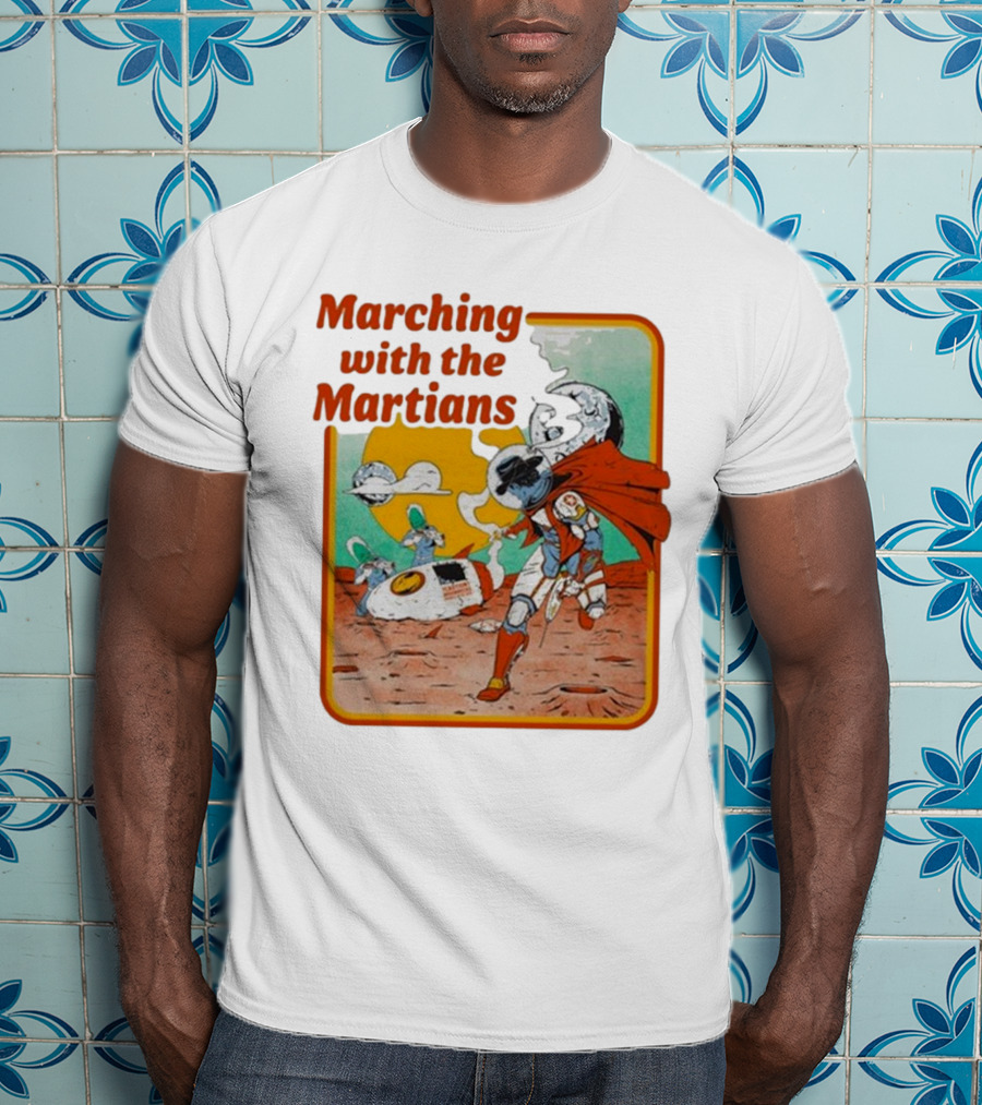 Marching With The Martians Dexter And The Moonrocks Retro Sci-Fi Adventure T-Shirt