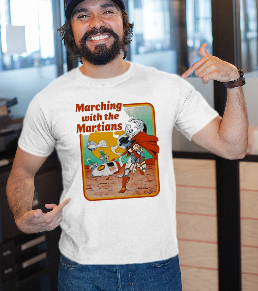 Marching With The Martians Dexter And The Moonrocks Retro Sci-Fi Adventure T-Shirt