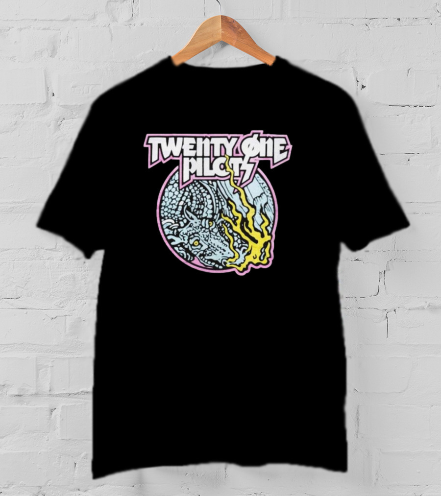Twenty One Pilots Fire Breathing Dragon Circle T-Shirt