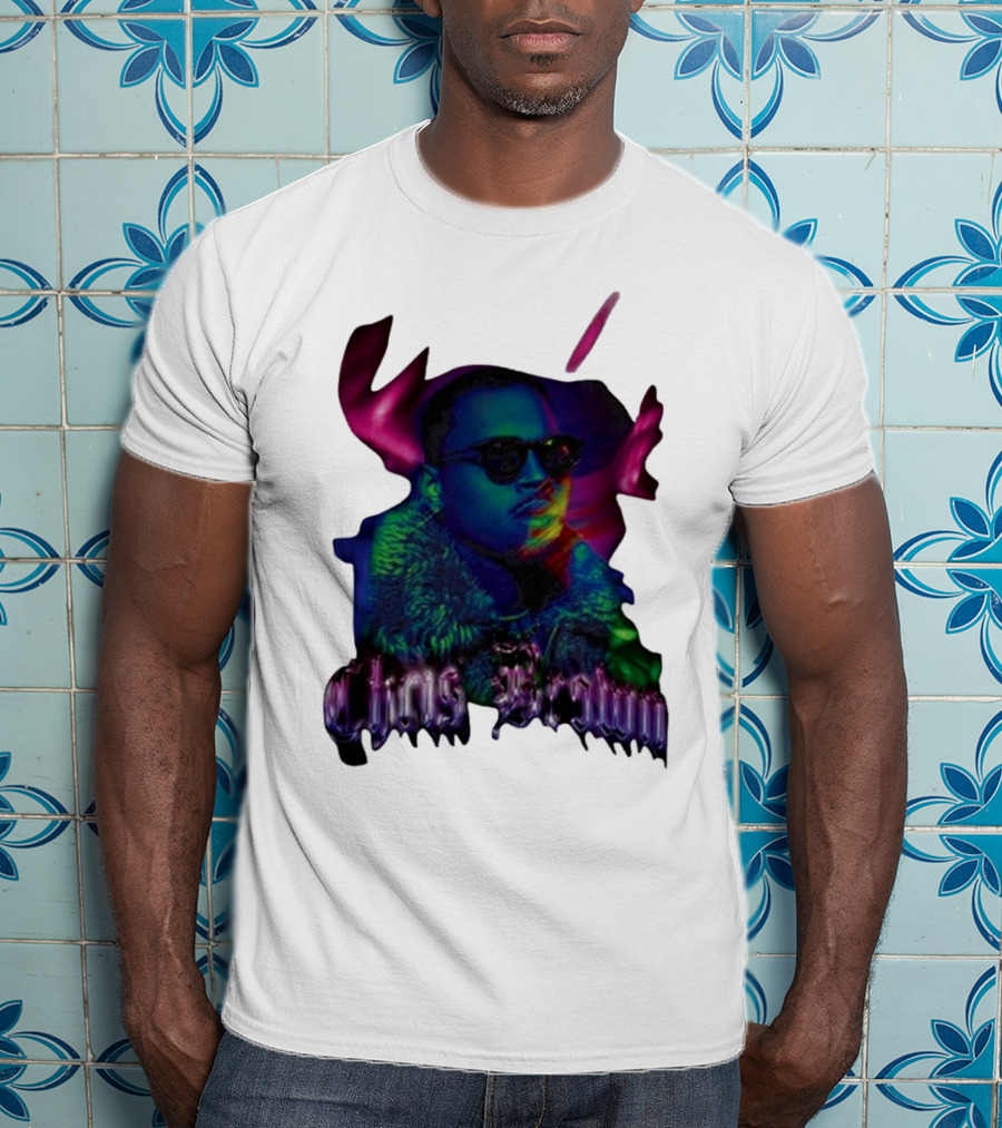 Chris Brown Psychedelic Northern Lights T-Shirt