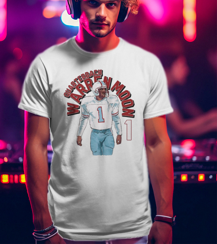 Warren Moon Quarterback Houston Oilers Number 1 T-Shirt
