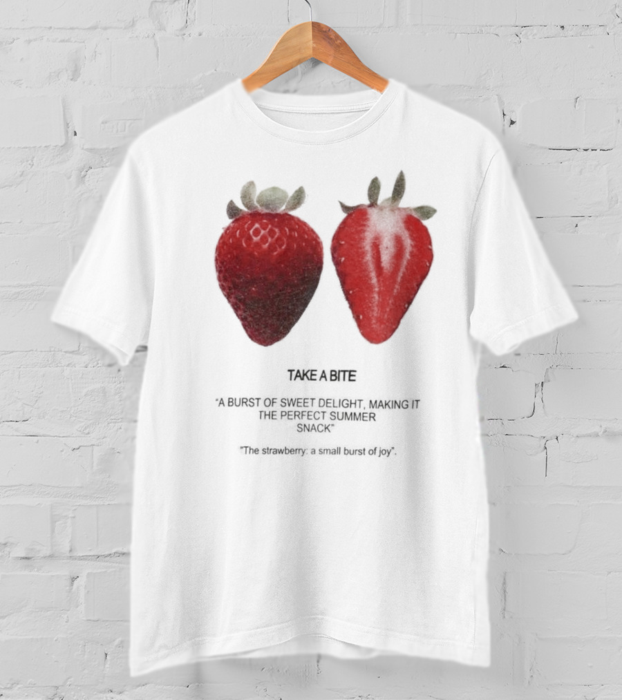 Take A Bite A Burst Of Sweet Delight The Perfect Summer Snack Strawberry T-Shirt