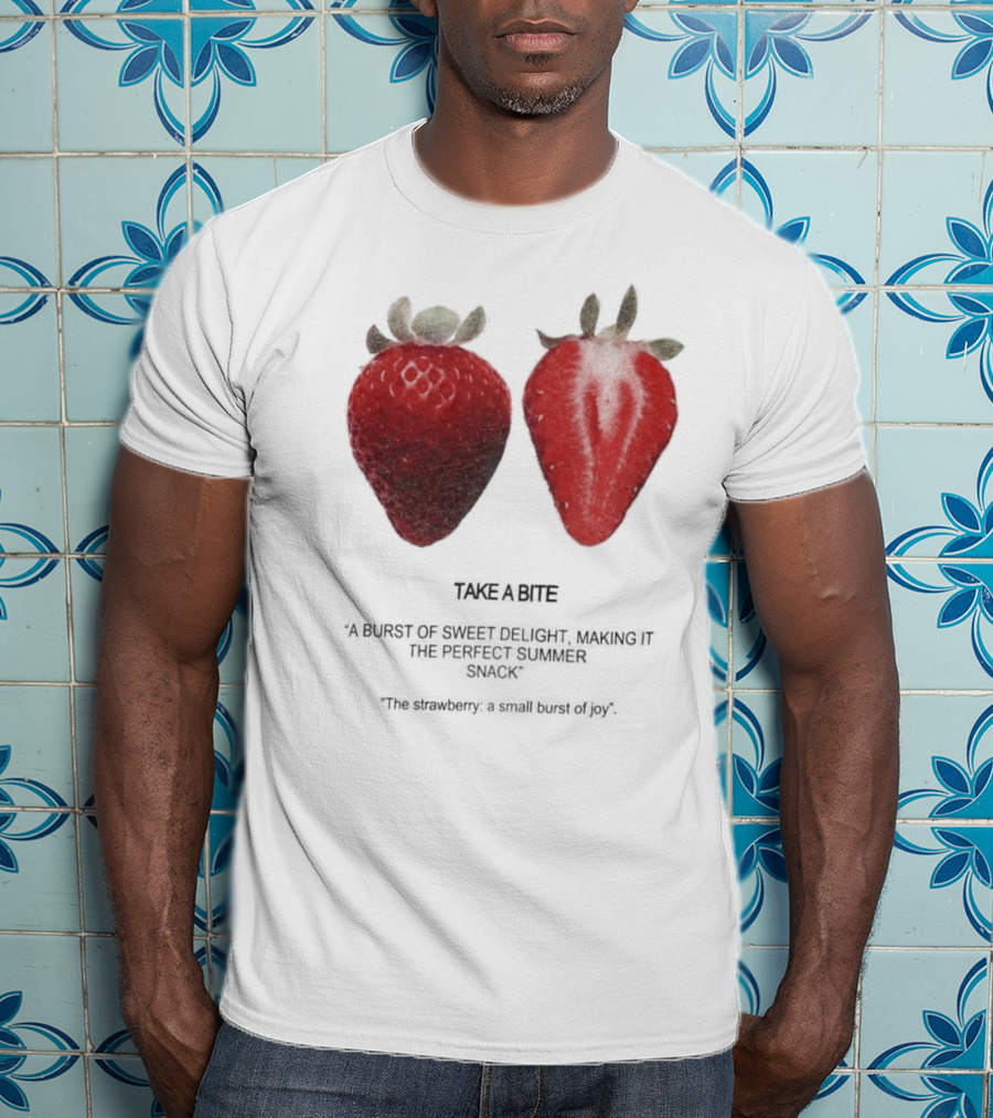 Take A Bite A Burst Of Sweet Delight The Perfect Summer Snack Strawberry T-Shirt