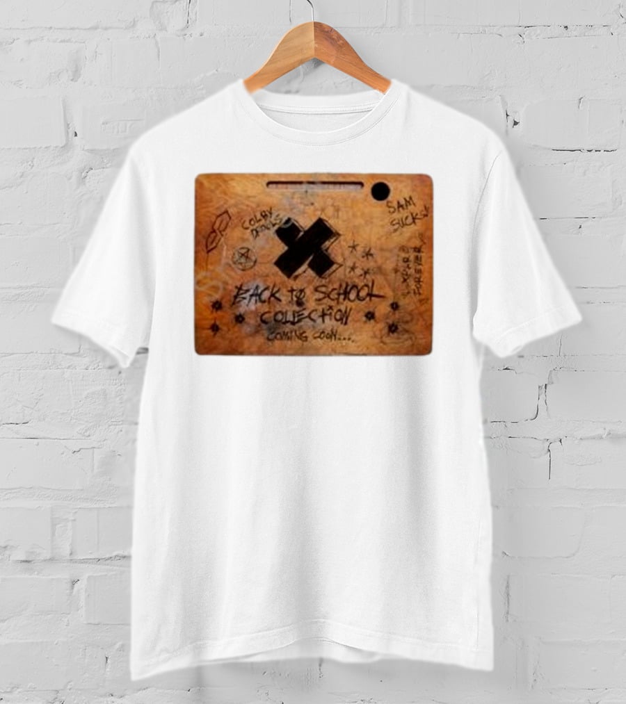 Sam And Colby Merch Store XPLR Back To School Collection Coming Soon Colby Draws Sam Sucks T-Shirt