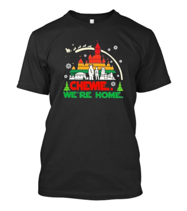 Retro 90s Chewie We're Home Pastel Christmas Snowflakes T-Shirt