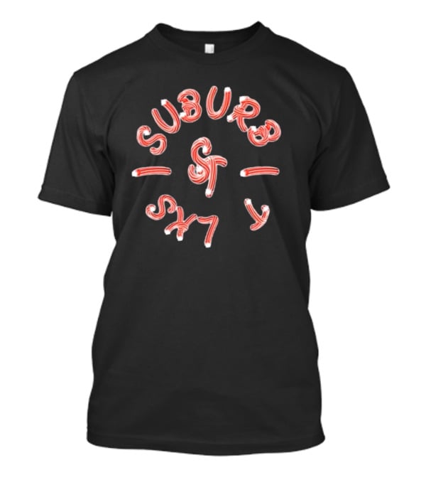 Suburb Talks Candy Cane New Curved Stripe T-Shirt