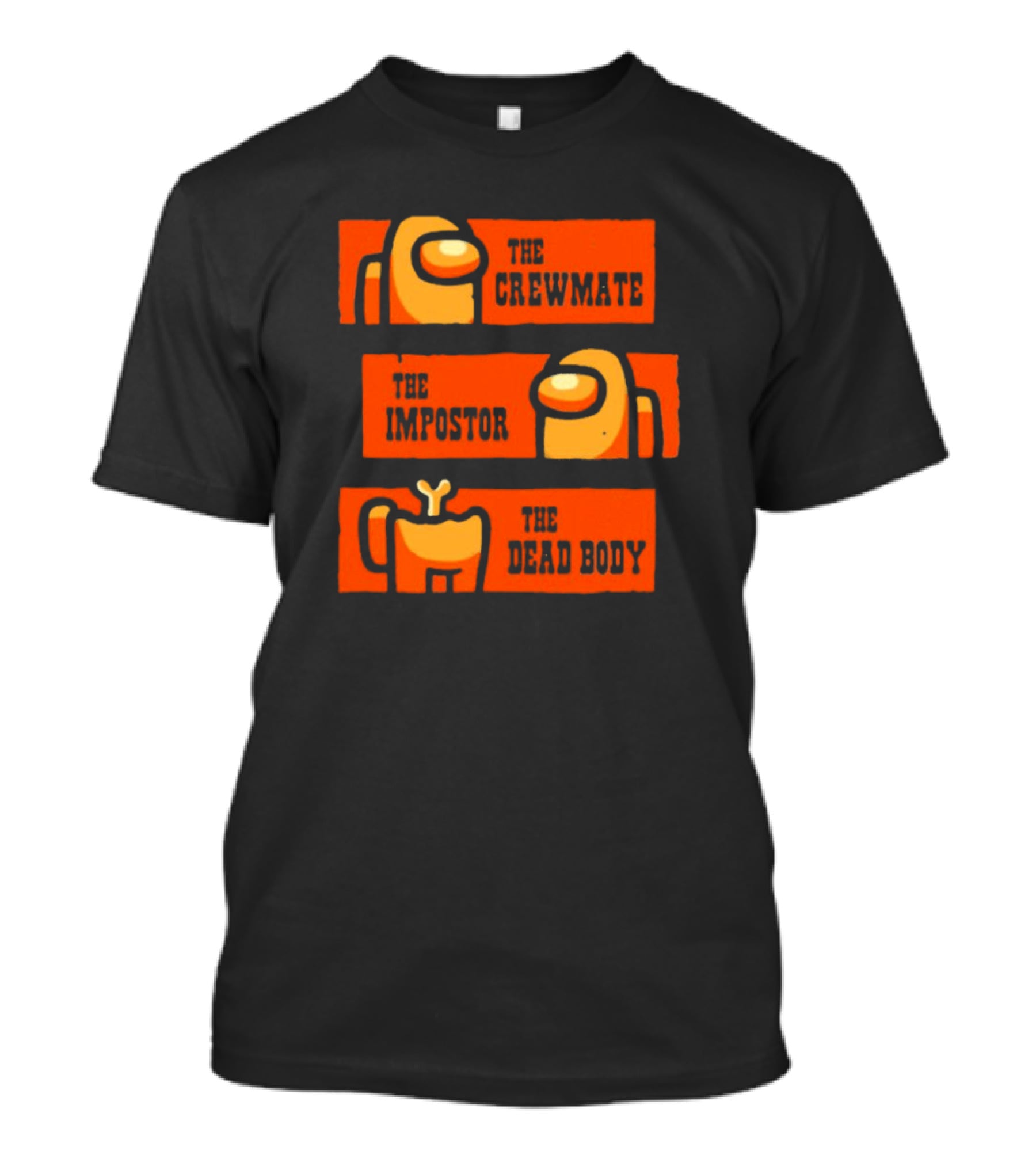 The Crewmate The Impostor The Dead Body Among Us Wester T-Shirt