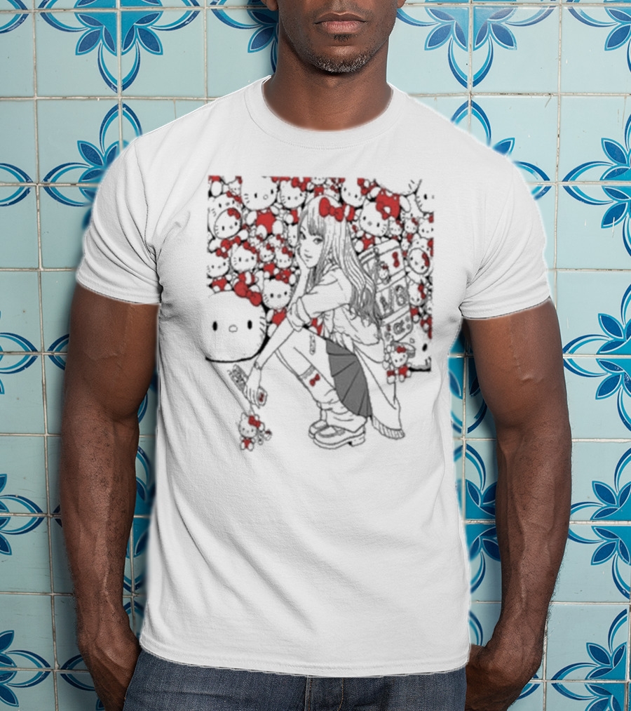 Tomie X Hello Kitty Collaboration Visual Merchandise T-Shirt