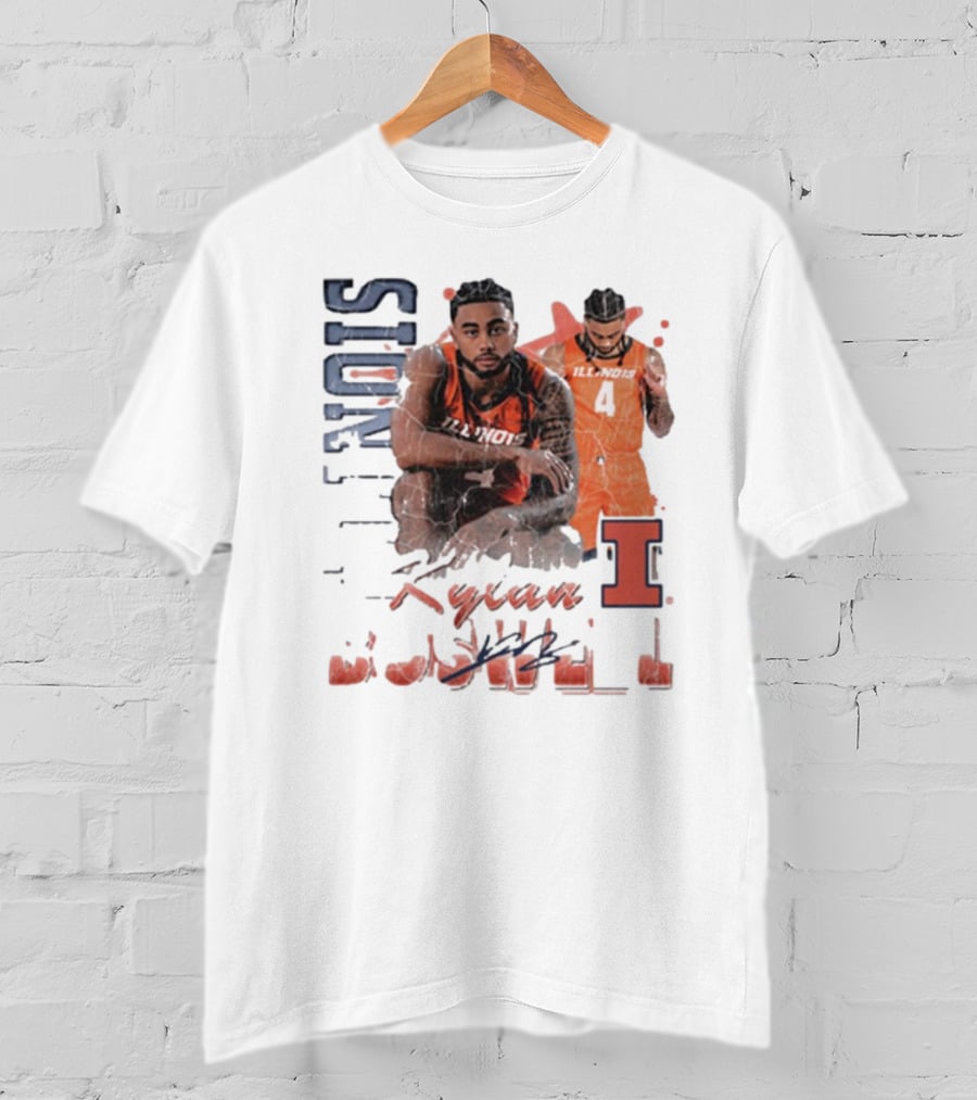 Kylan Boswell Illinois Fighting Illini 90s Signature Classic Player Collection T-Shirt