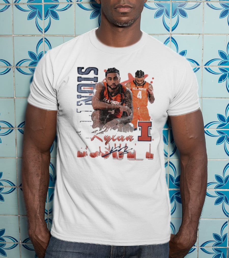 Kylan Boswell Illinois Fighting Illini 90s Signature Classic Player Collection T-Shirt