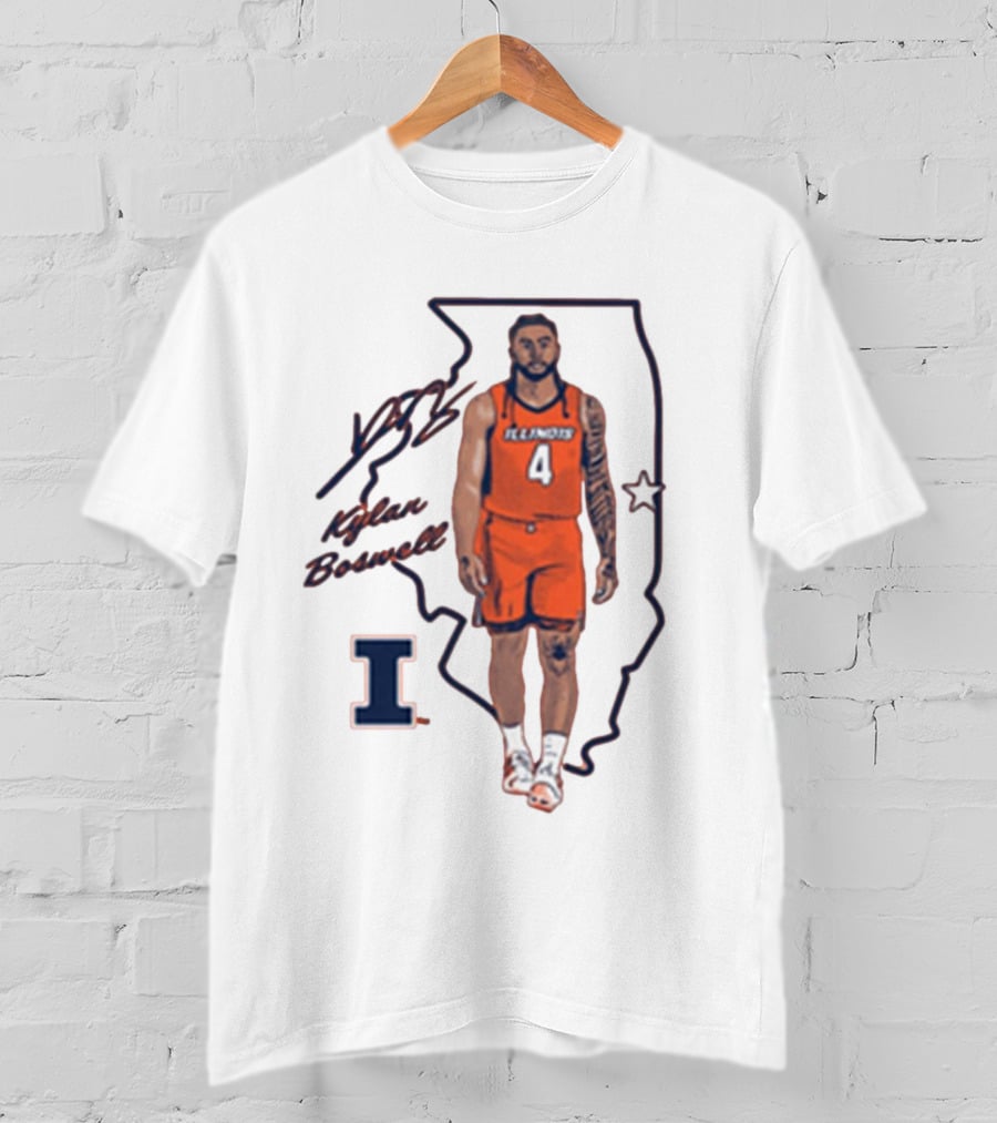 Kylan Boswell Illinois Fighting Illini Signature Collection T-Shirt