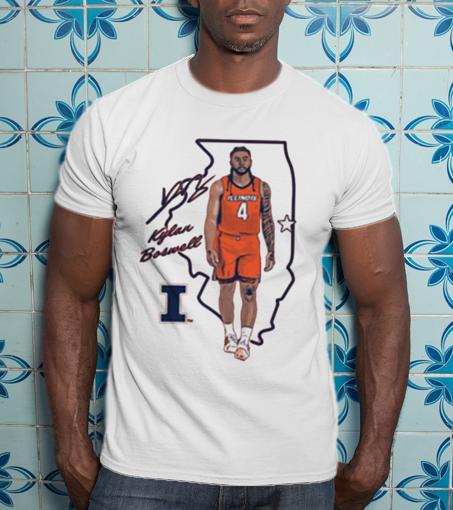 Kylan Boswell Illinois Fighting Illini Signature Collection T-Shirt