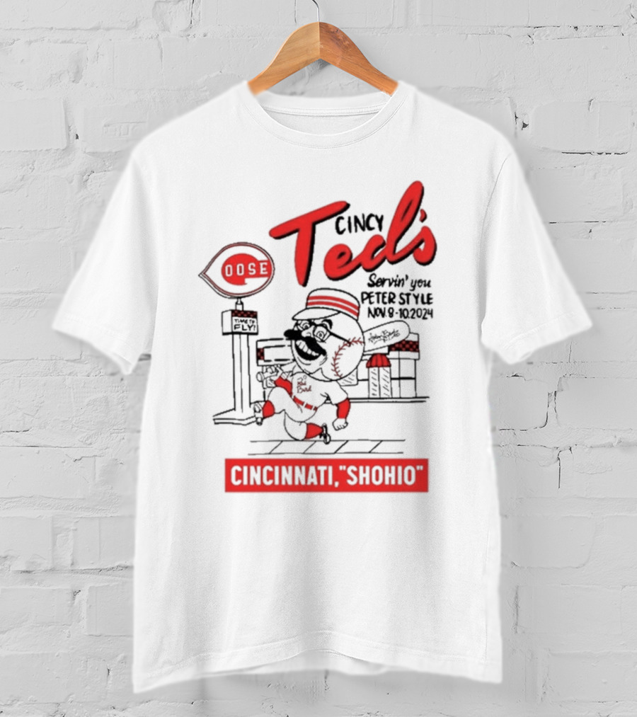 Goose Cincy Ted's Servin' You Perfect Style Cincinnati Shohio Nov 8-10 T-Shirt