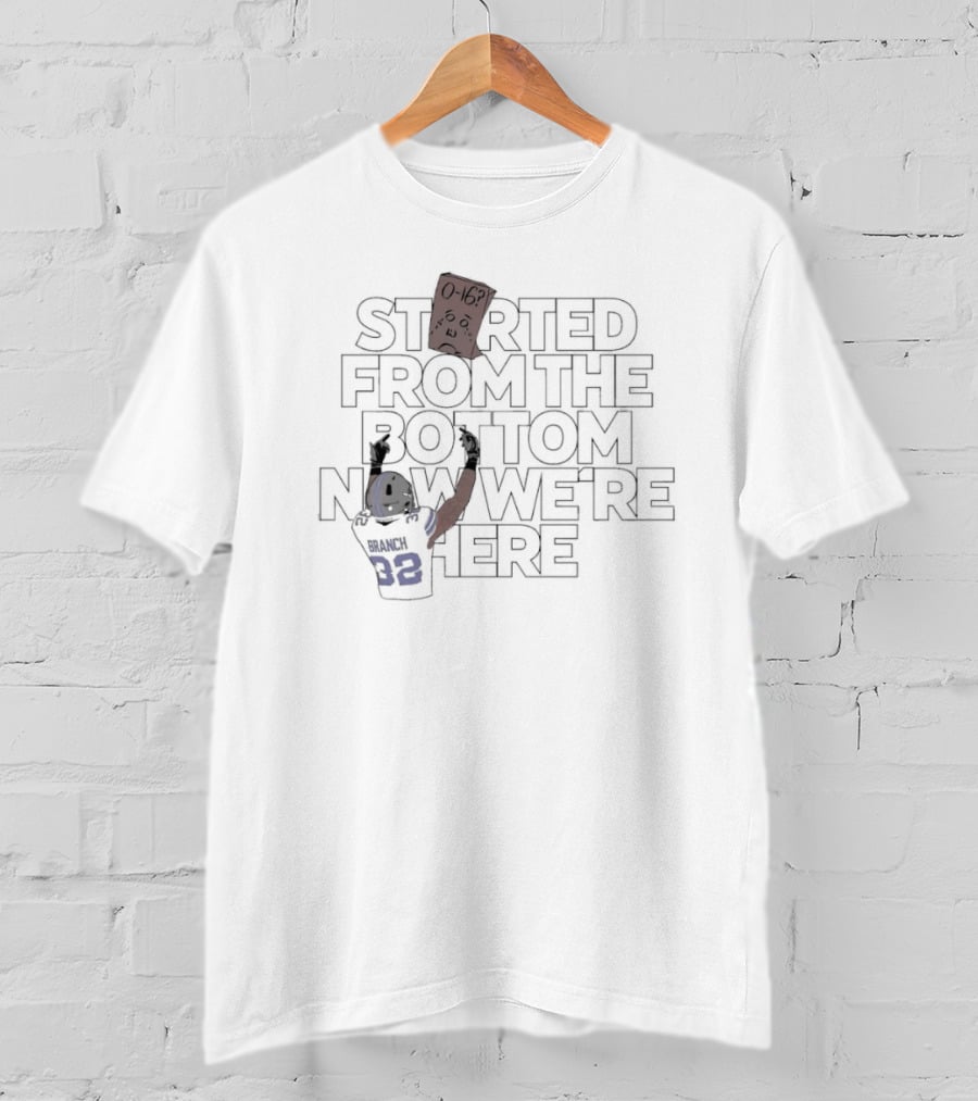 Started From The Bottom Now We’re Here Brian Branch 32 Detroit Lions 0-16? T-Shirt
