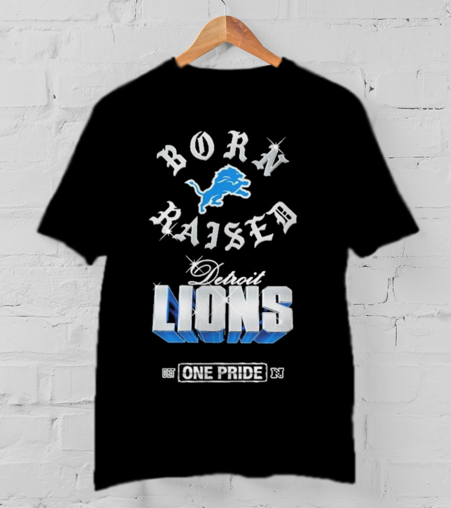 Born Raised Detroit Lions One Pride Chrome T-Shirt