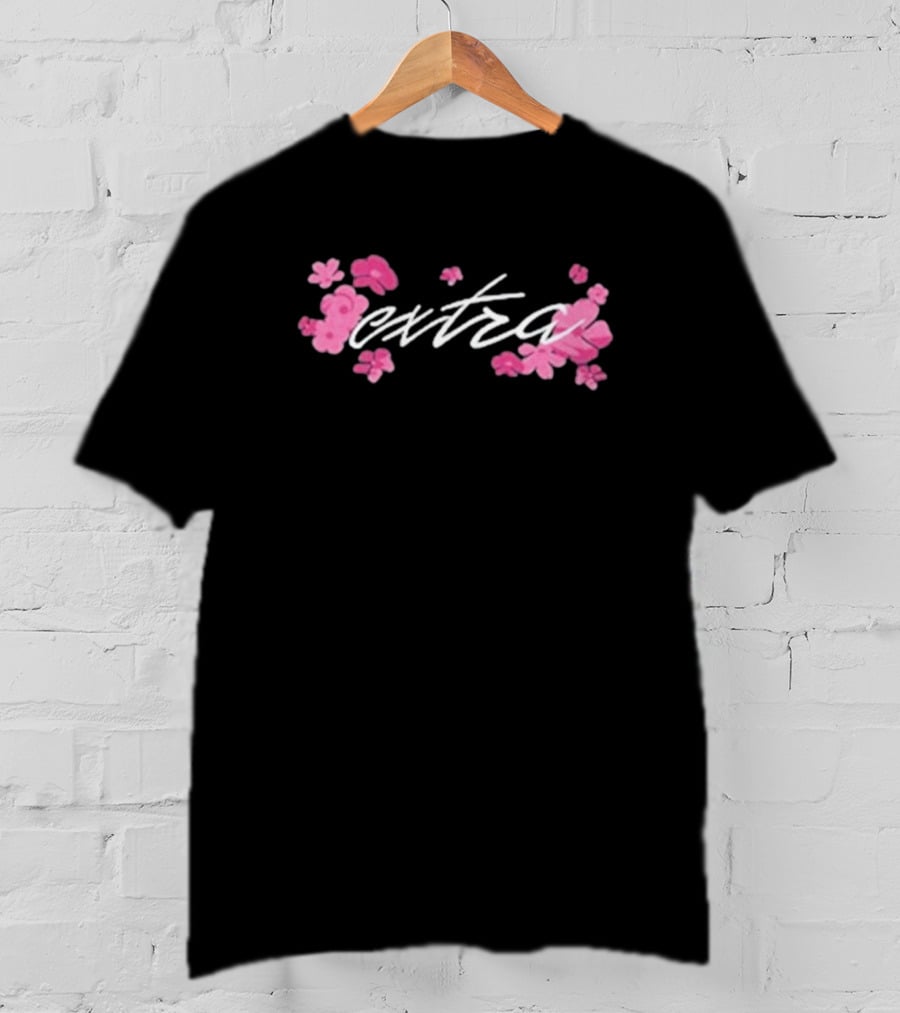 Extraemily Extra Floral Pink Flowers T-Shirt