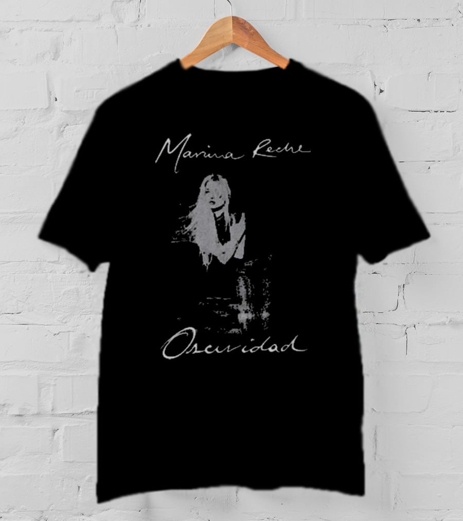 Marina Reche Oscuridad Camiseta Mujer En Silueta Blanca T-Shirt