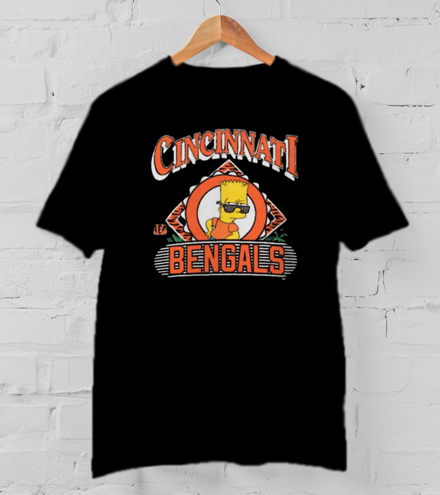 Cincinnati Bengals NFL Bart The Simpsons T-Shirt