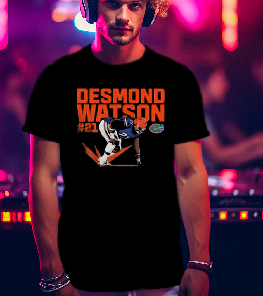 Desmond Watson #21 Florida Gators NCAA Football Caricature T-Shirt