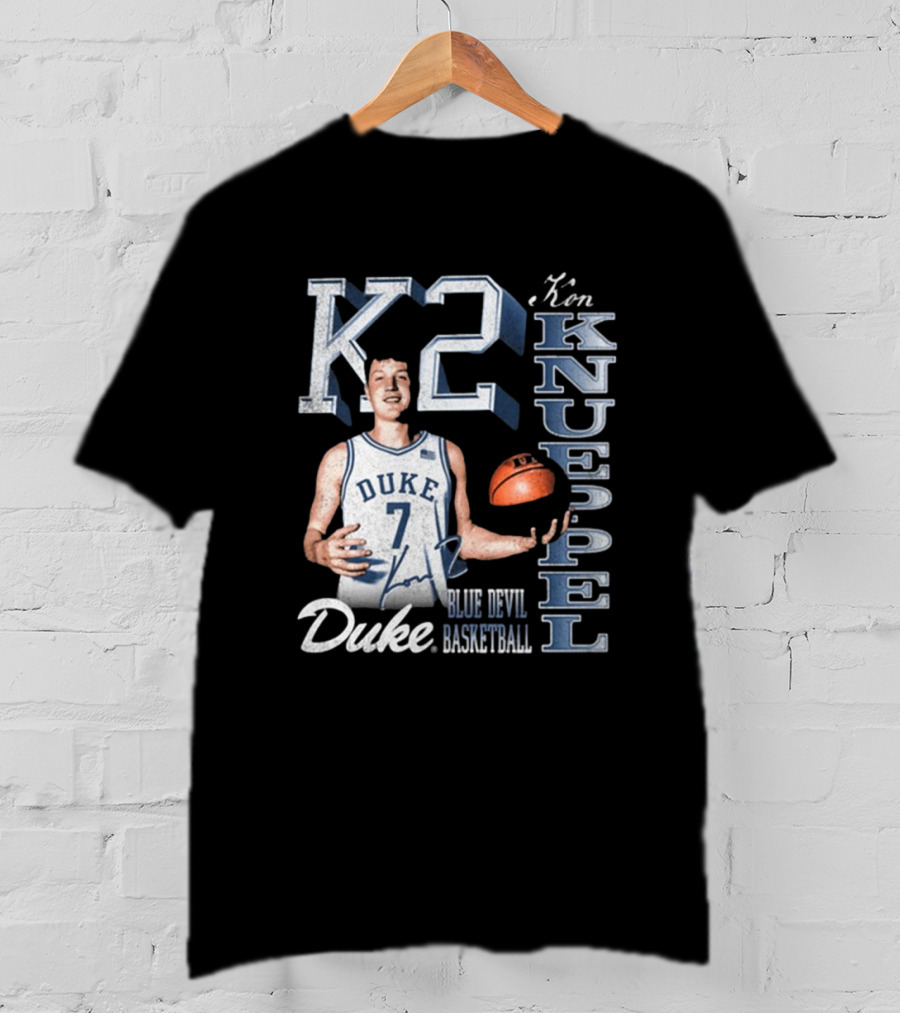 Kon Knueppel K2 Duke Blue Devils Basketball 90s Signature T-Shirt