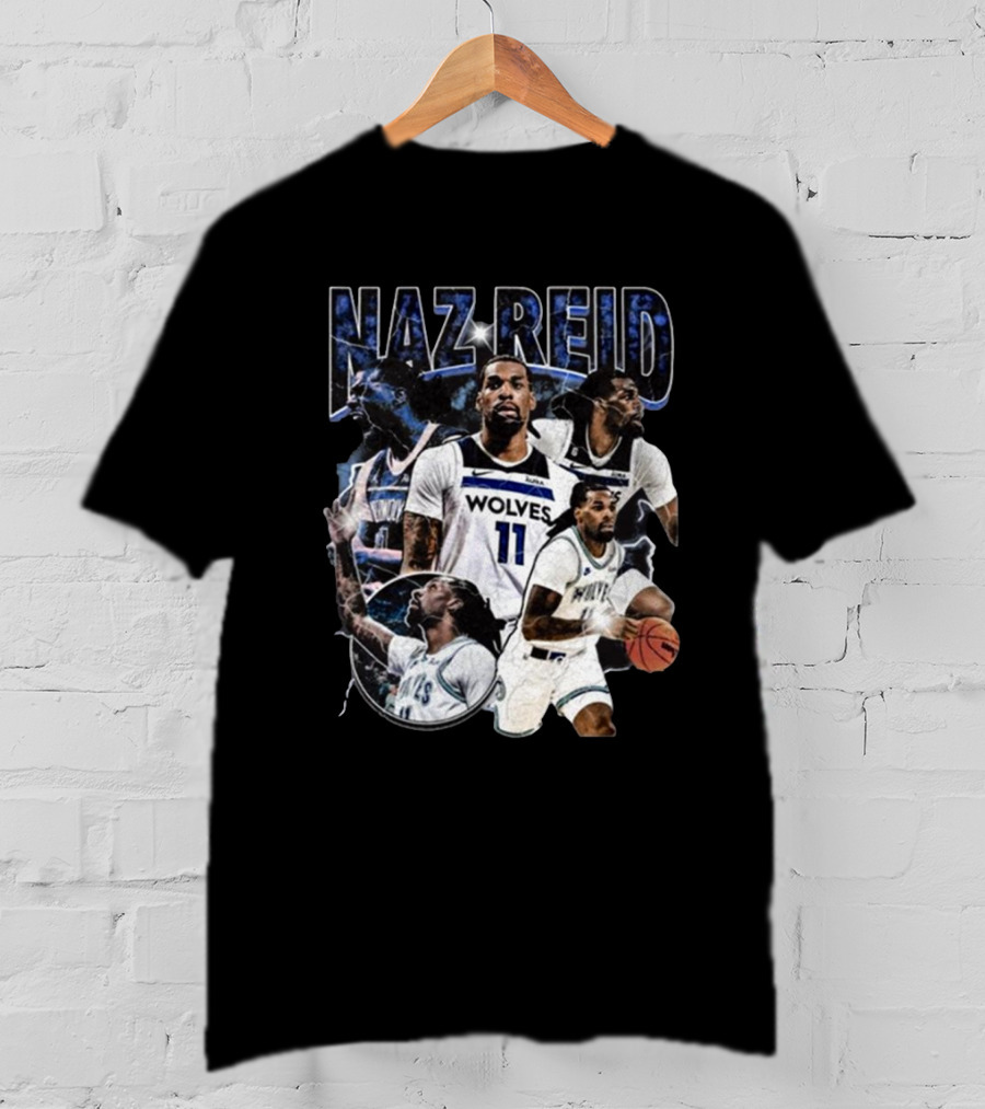 Naz Reid Minnesota Timberwolves NBA Player Collage T-Shirt