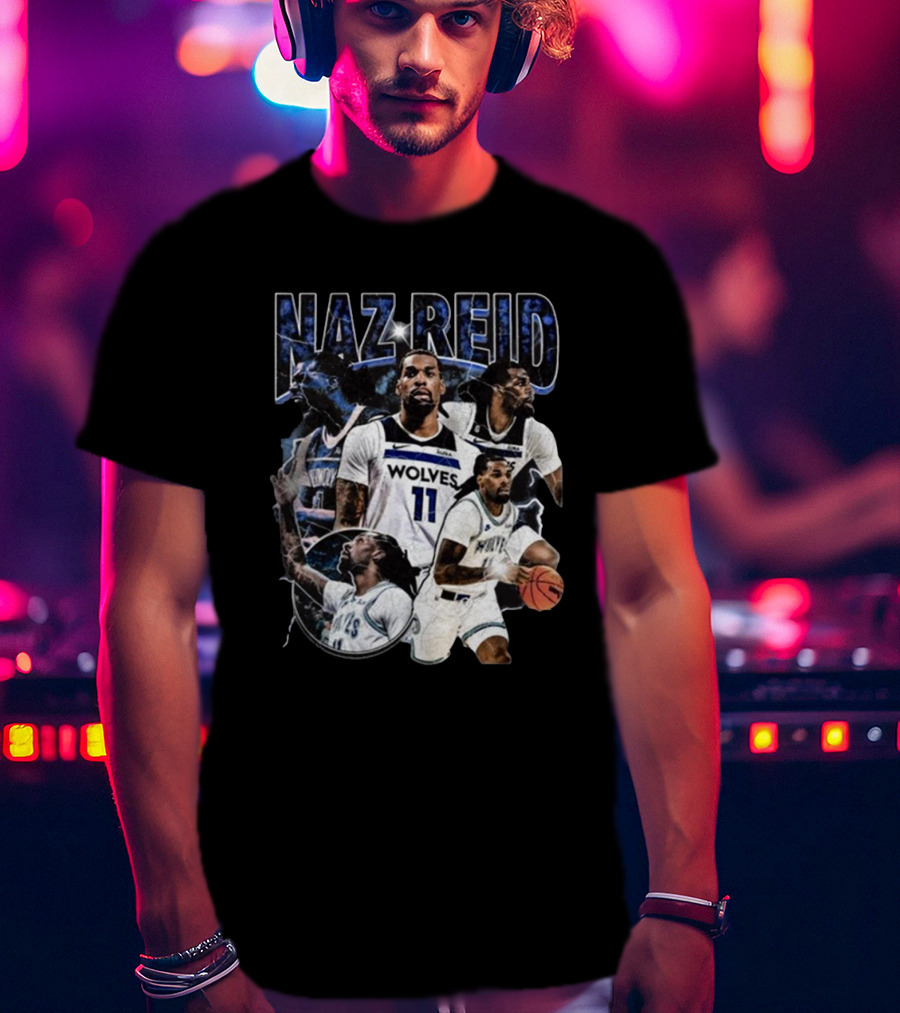 Naz Reid Minnesota Timberwolves NBA Player Collage T-Shirt