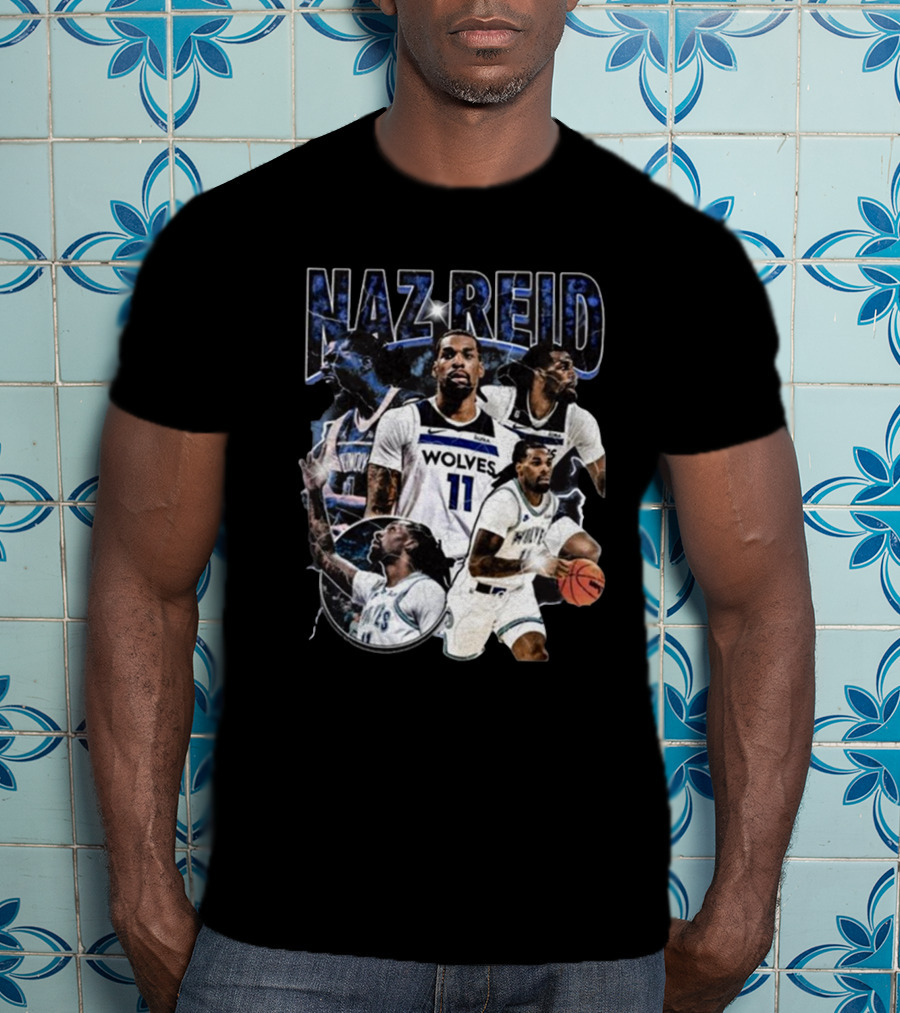 Naz Reid Minnesota Timberwolves NBA Player Collage T-Shirt