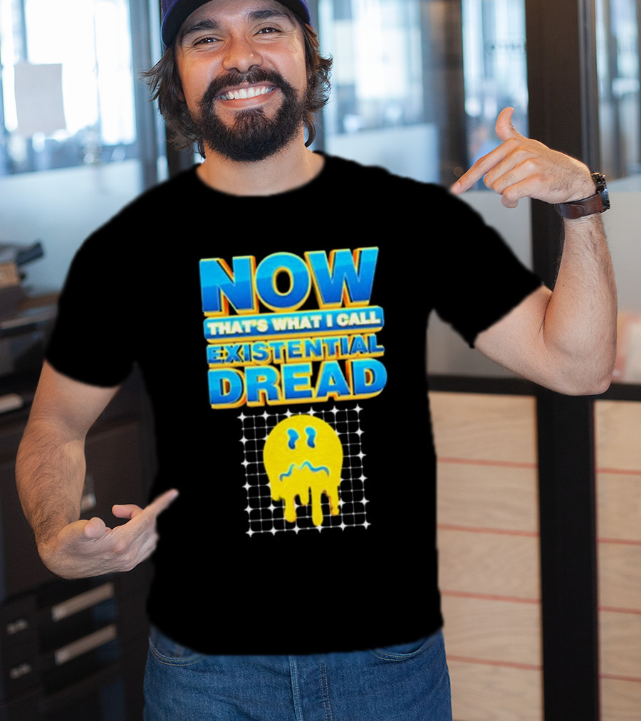 NOW That’s What I Call Existential Dread Melting Emoji Grid T-Shirt
