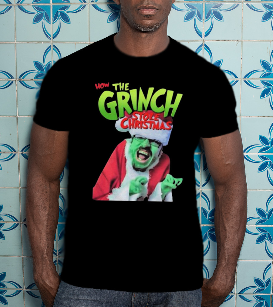 Ricky Berwick How The Grinch Stole Christmas Green Face Santa Costume T-Shirt