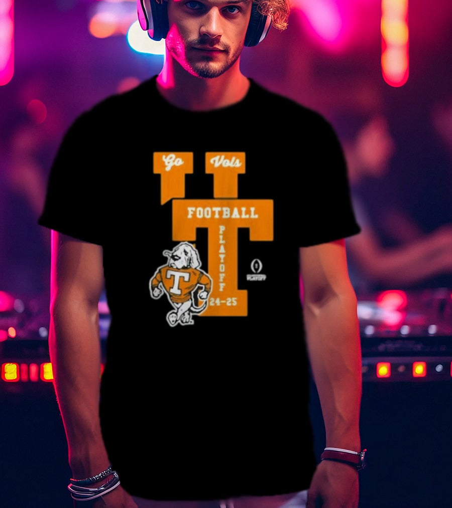 Tennessee Vols Football Playoff 24-25 Go Vols Interlock Strutting Smokey T-Shirt
