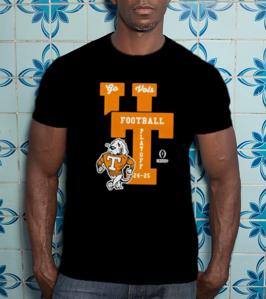 Tennessee Vols Football Playoff 24-25 Go Vols Interlock Strutting Smokey T-Shirt
